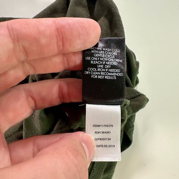 Torrid Women's 5 5X Dark Green Maxi Jersey Shirred Maxi Dress Short Sleeve - Picture 5 of 10